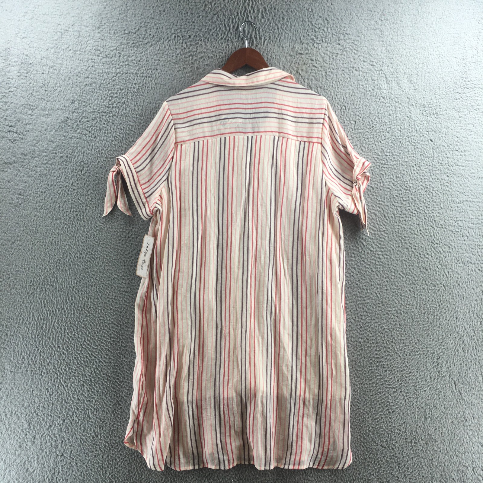 Indigo Rose Shirt Dress Womens 2X Multicolor Striped Short Sleeve Collared NEW