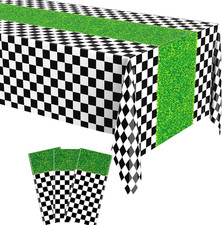 3 Sheets Race Car Tablecloth Birthday Party Supplies Racing Decorations Road Tab