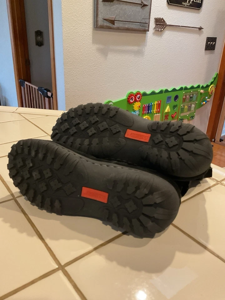 KHOMBU Black Suede Leather Faux Fur Lined Ankle Booties Boots Womens Size US 7M - Image 4 of 4