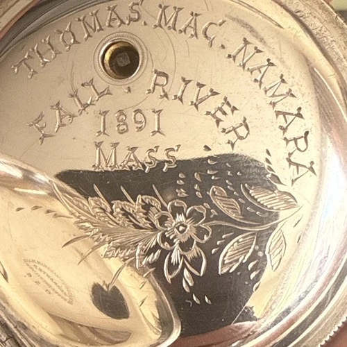 Antique Working WALTHAM 1883 Silver Victorian Gents Pocket Watch 18s 150 grams