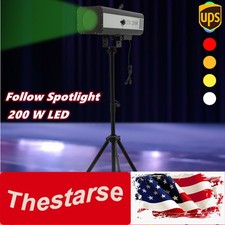200W Follow Spotlight Manual Control DJ Party Theater Stage Light with Stand