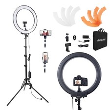 Ring Light Kit 18" 55W 5500k dimmable Light, 70inch Foldable Stand, Clip, Sho...