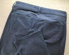 NYDJ Barbara Bootcut Jeans Womens 14 35x31 Dark Wash Lift Tuck Tech Stretch