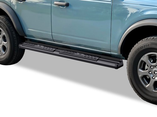 APS Black Nerf Bar Running Boards For 21-24 Ford Bronco SUV 4-Door - Picture 1 of 5