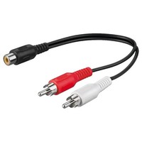 Audio-Kabel Cinch-Buchse (Kupplung) An 2X Cinch-Stecker 0,2M