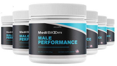 (6 Pack) Medibloom Male Powder, Medi Bloom Advanced Male Support Powder