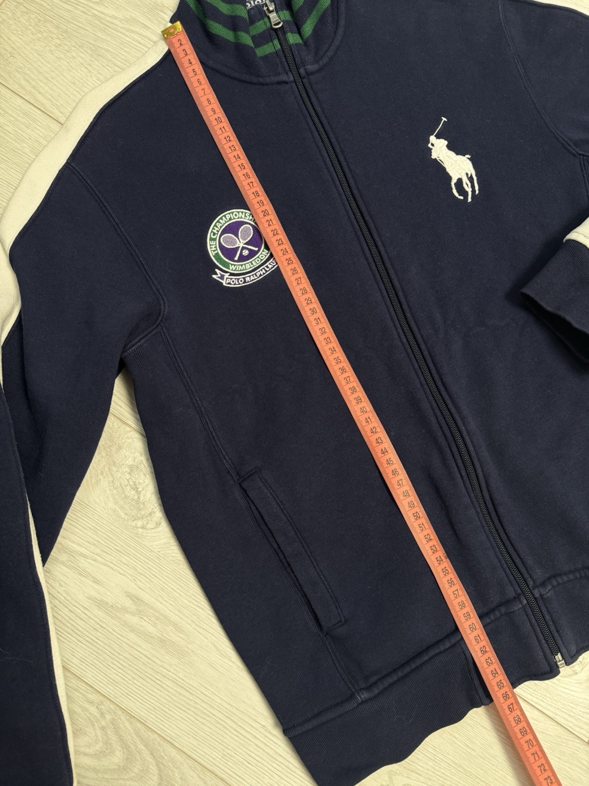 Polo Ralph Lauren Wimbledon Full Zip Fleece Mock Big Pony Sweatshirt Navy Men's  thumbnail 10