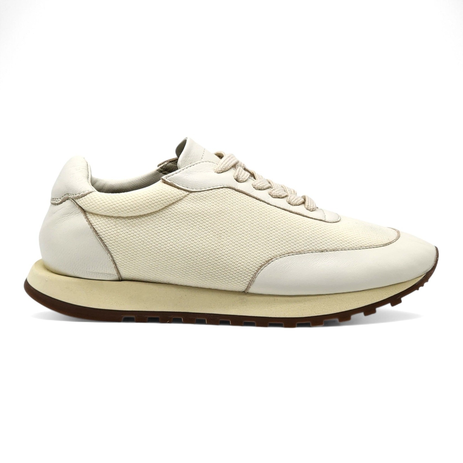 The Row Owen Runner Sneakers Mesh and Leather Beige EU 39.5 US 9.5 NWB $820