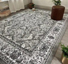 Traditional Oriental 5x7 Area Rug Area Rugs Carpet Living Room Gray