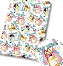 Bluey Bingo children character polyCotton Fabric Half Yard 18  x 55   12398