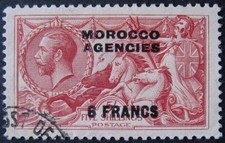 GV 6fr Morocco Agencies Seahorse, very fine cds used. Sg.201.
