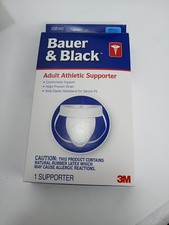3M Bauer Black Adult Athletic Supporter 202460 Small Jock Strap