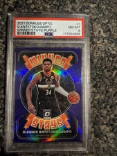 2021-22 Panini Donruss Optic - Winner Stays Giannis Antetokounmpo #1 Purple 