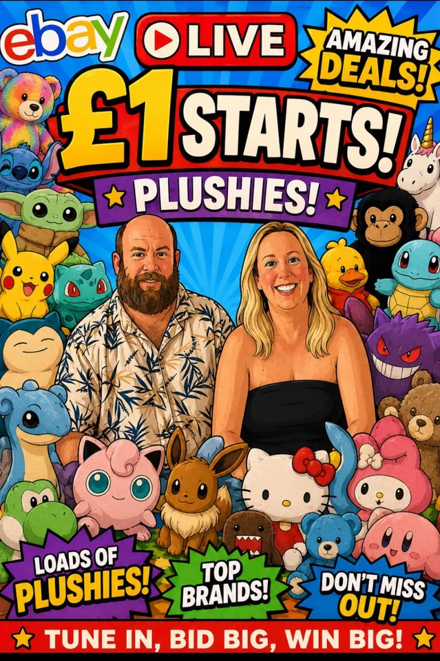 Plush Sale - £1 starts - Pokemon, Teddy Bear, Disney, TY, Bundle Deals