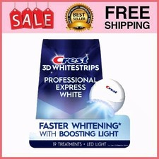 Crest 3DWhitestrips Professional Express Teeth Whitening Kit with Light, 19 Ct