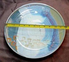 Multi-Colored Studio Art Pottery Handmade 12" Bird Feeder, By Greg Wooten 1986