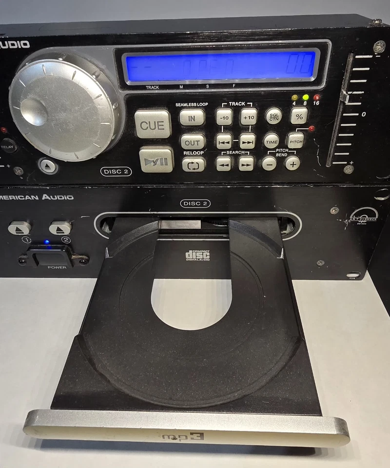 American Audio MCD-510 Bundle Dual CD MP3 Player DJ 2 piece With Power Cords - Image 3 of 4