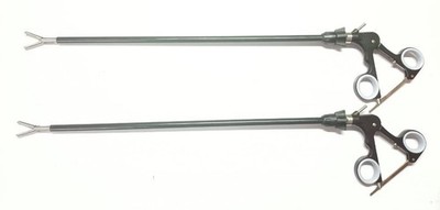 Laparoscopic Alligator Grasper Surgical Laparoscopy Instrument 10mm 450mm 2pc