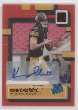 2022 Panini Clearly Donruss Rated Rookie Red 6/49 Kenny Pickett #51 Auto v9t