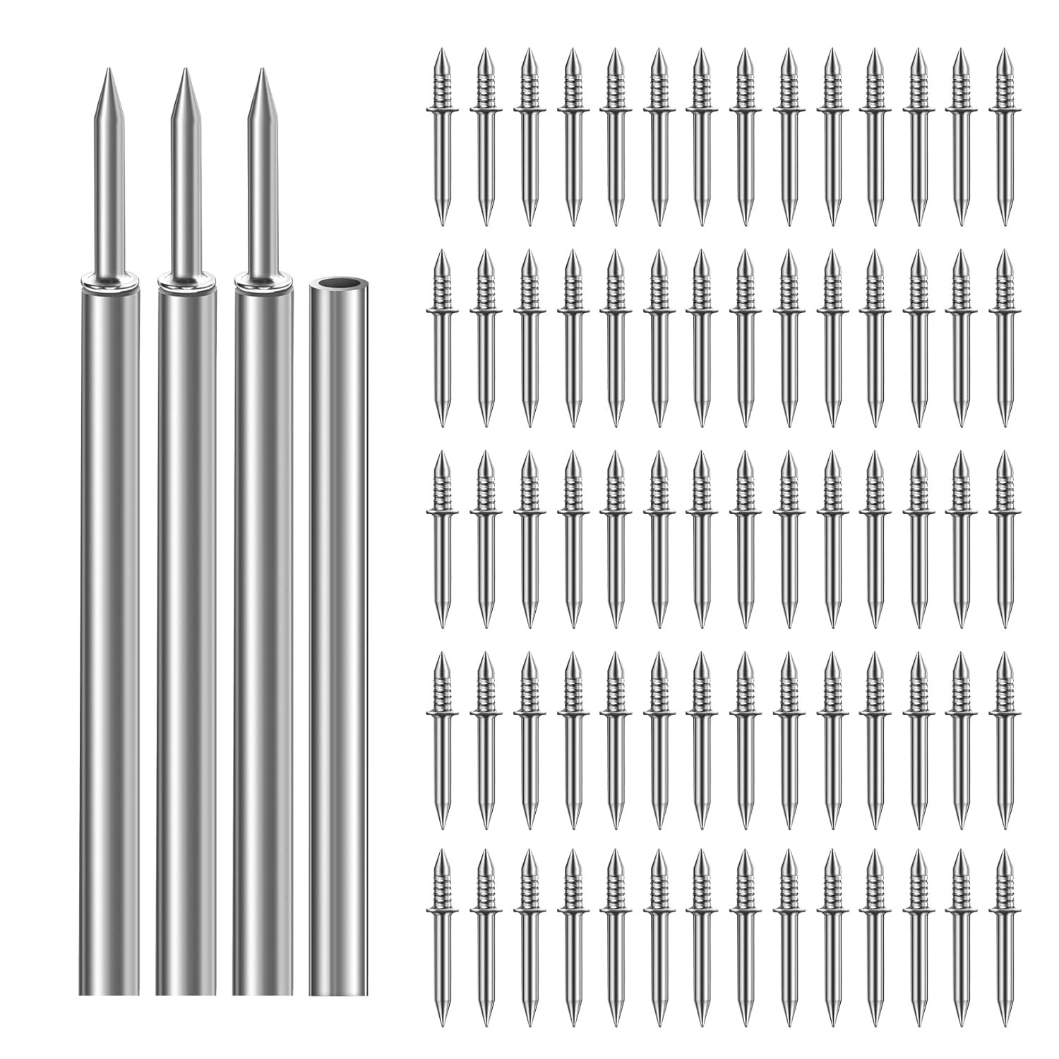 400Pcs Double Head Skirting Nails with 4 Tools - Invisible Seamless Baseboard Sc