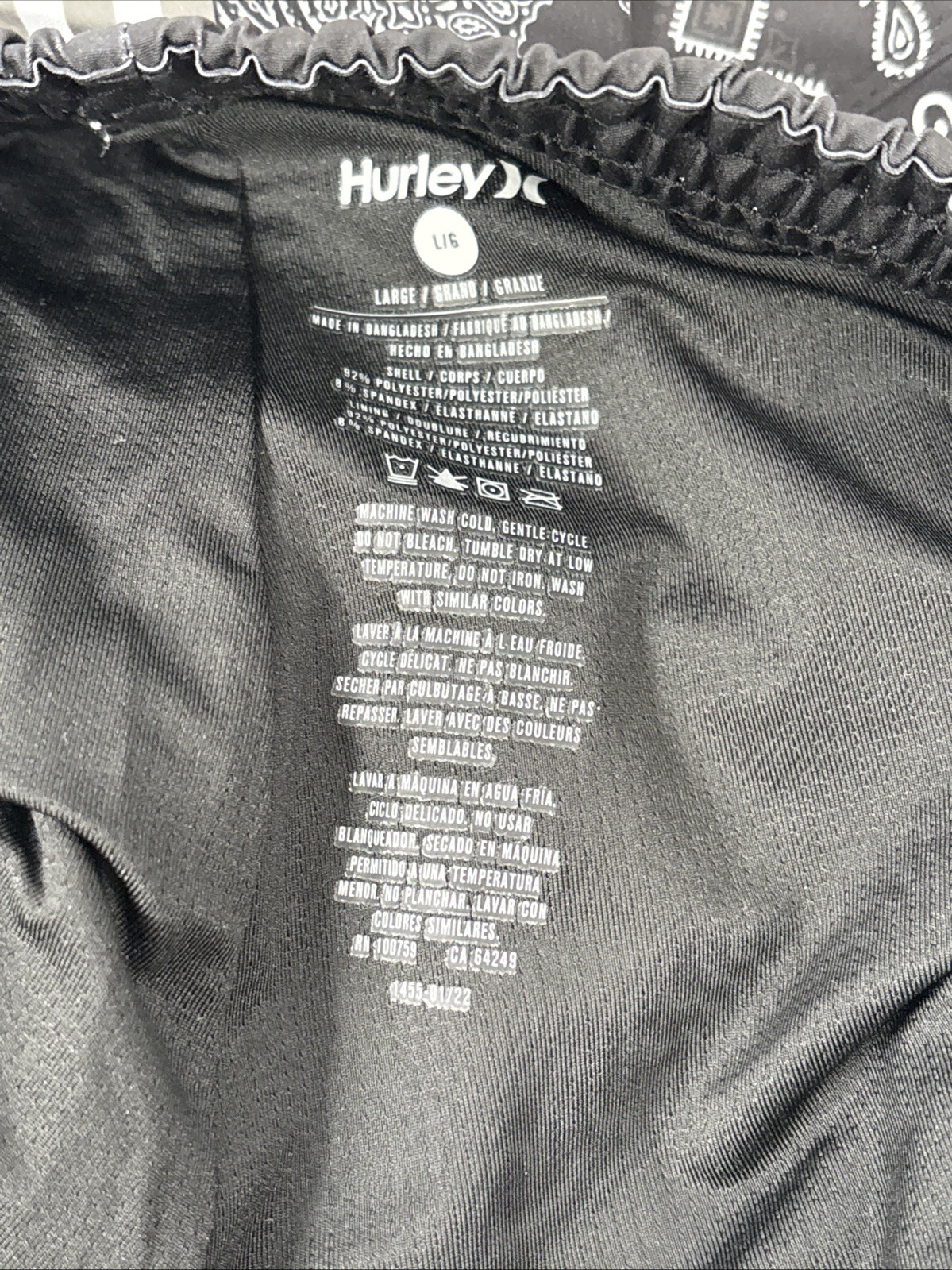 Hurley Size Large Swimming Trunks Patchwork Patte… - image 9