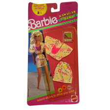 NIB Vintage 1990 Barbie Hawaiian Fun Fashions Outfit 7252 Asst. 7309