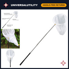 Professional Insect Butterfly Net - 14" Ring, 26" Deep, 59"-73" Telescopic Han