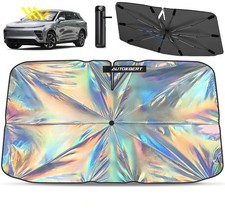 Iridescent Car Windshield Sun Shade Umbrella Front Window Cover Sunshade Visor
