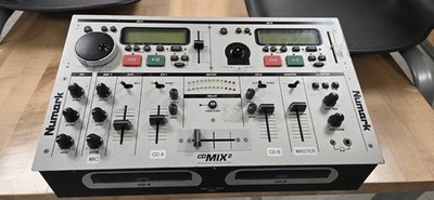 A - Numark CD MIX-2 DJ Mixer Duel CD Player UNTESTED For Parts NO POWER CORD