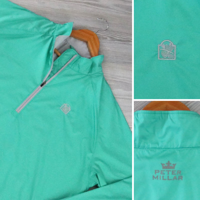 Monterey Peninsula Country Club Green Half Zip Peter Millar WIND Pullover Size L