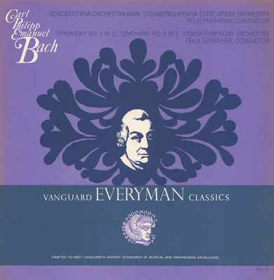 LP C. P. E. Bach Concerto For Orchestra / Symphony No. 1 In D & Symphony No. 3