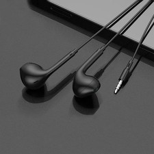 3.5mm Wired Earbuds with Microphone Stereo In-Ear Headphones for Phone MP3