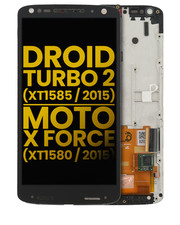 Conjunto LCD con marco para Droid Turbo 2 (XT1585/15)/Moto X Force (XT1580/15)(Negro)