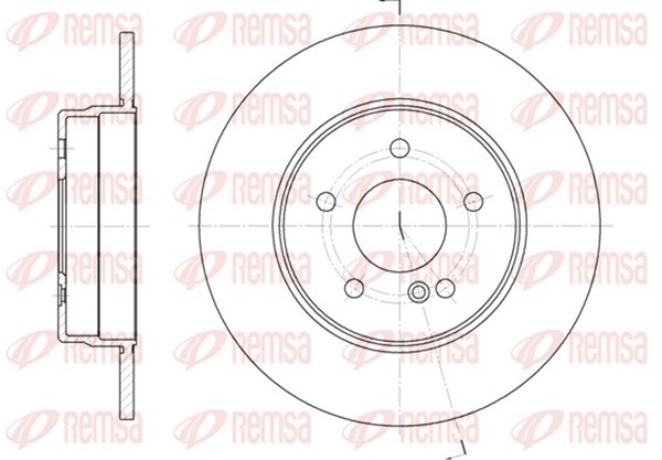 2X Bremsscheibe Remsa 6555.00 FüR Mercedes 290Mm Klasse W203 Model S203 W210 CLK-image