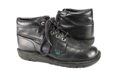 Kickers Gr.45 Herren Halbschuhe Stiefel Boots Leder Schwarz  L 880