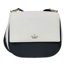 Kate Spade Cameron Street Byrdie Crossbody Bag Black White Saffiano Leather