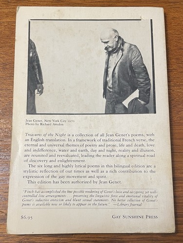Treasures Of The Night The Collected Poems Of Jean Genet First Edition 1981 - Picture 2 of 11