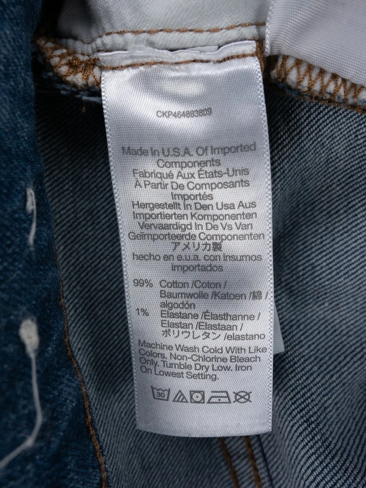 Женские джинсы Madewell 30T фактические 32x33 синие идеальные винтажные широкие штанины джинсовая ткань - Изображение 4 из 4