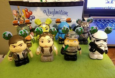 DISNEY Vinylmation 3'' Park Set 6 Star Wars Return of Jedi Set of 8 Leia Chaser 