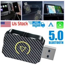 2-in-1 Wireless Carplay Dongle Android Auto Adapter USB Car Connect Box Adapter※