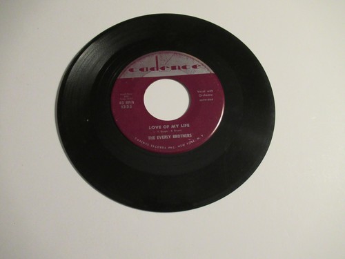 The Everly Brothers: Problems / Love Of My Life / 45 Rpm 1958 Cadence 1355 - Picture 2 of 2
