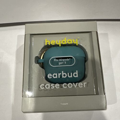 Heyday Earbuds Case Hülle Spring Teal Silikon mit Clip für Apple AirPods 3. Gen