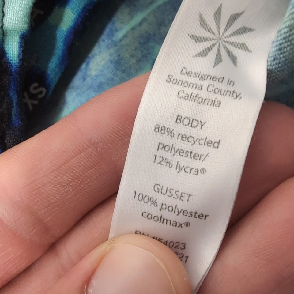 Leggings capri Athleta Chaturanga azul estampado de leopardo para mujer XS 24x20 Foto 3 de 4