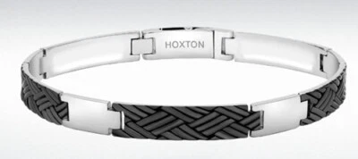 Bracelet Déclaration En Argent Sterling 925 Pour Hommes Hoxton London 8,25" - Photo 1/3