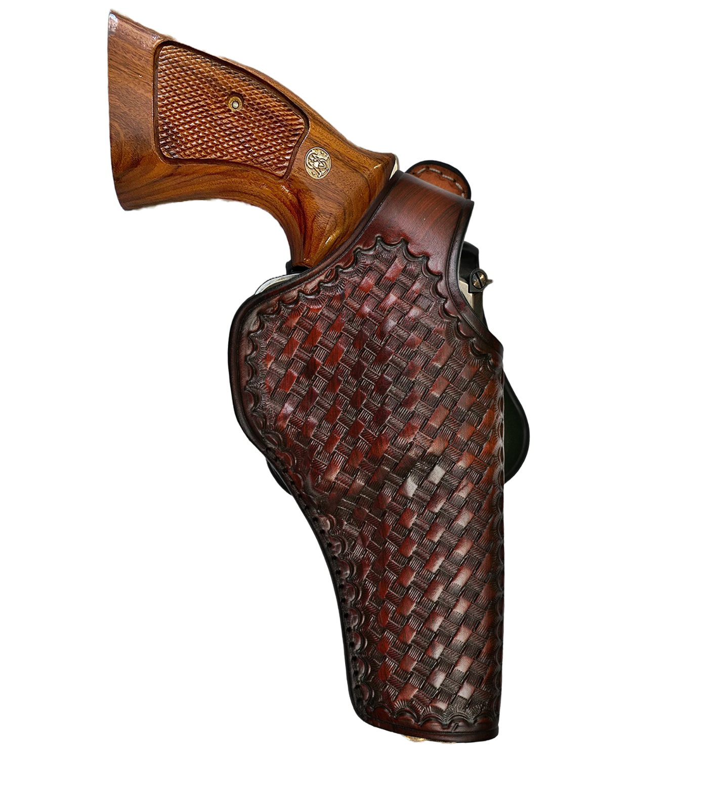 Leather Paddle Holster Fits Colt Python, King Cobra .357 Magnum - Handmade