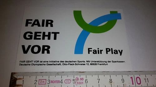 Old Sticker Fair Goes - Fair Play Sport German Olympic Society
