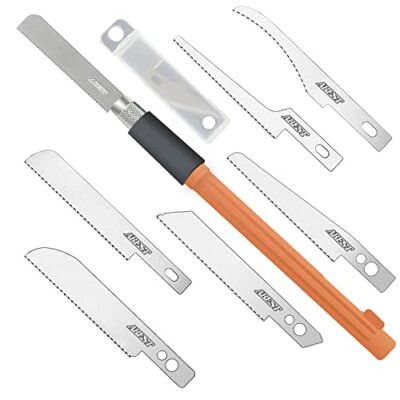 Mini Hand Saw Model Tool Hobby Hand Saw Kit Razor Set with 8 Pcs DIY Craft Blade