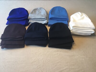 Beanie Caps All New 7 Different Colors You Get 1 Of Each Color. Total Of 7 Caps.