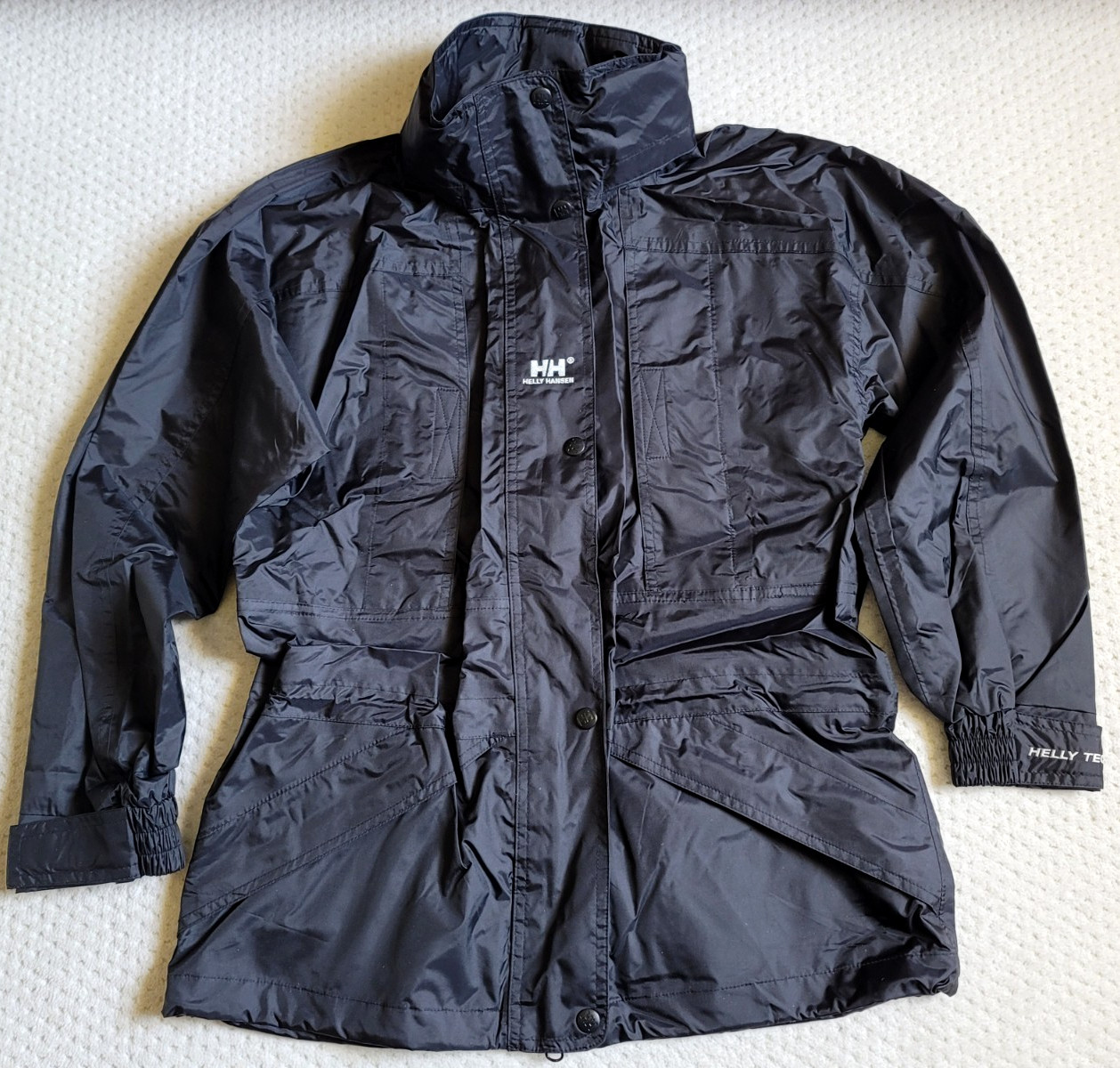 MINT Helly Hansen Tech Packable Rain Jacket Black… - image 1