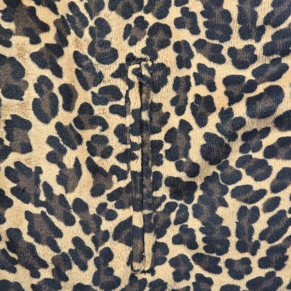 Vintage Faux Fur Leopard Print Vest With Button Detail - Image 2 of 4